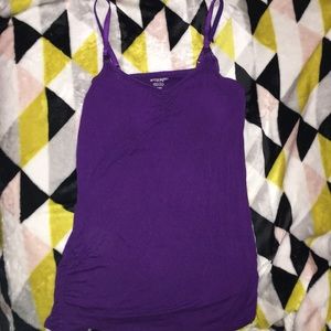 Motherhood purple nursing tank